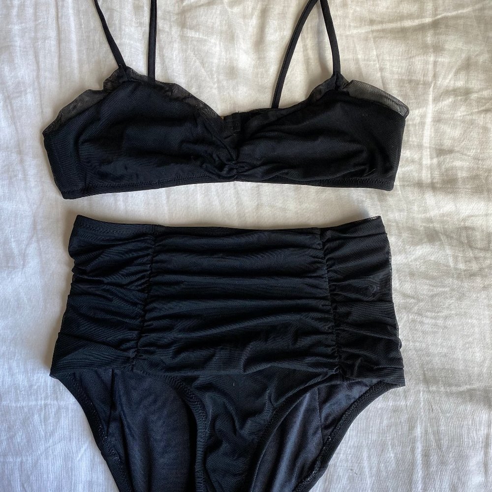 J Crew High Waisted Ruched Bikini